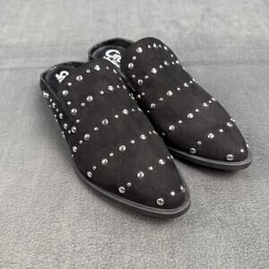 CIRCUS BY SAM EDELMAN Womens Black Lucielle Almond Toe Slip On Mules 9 M